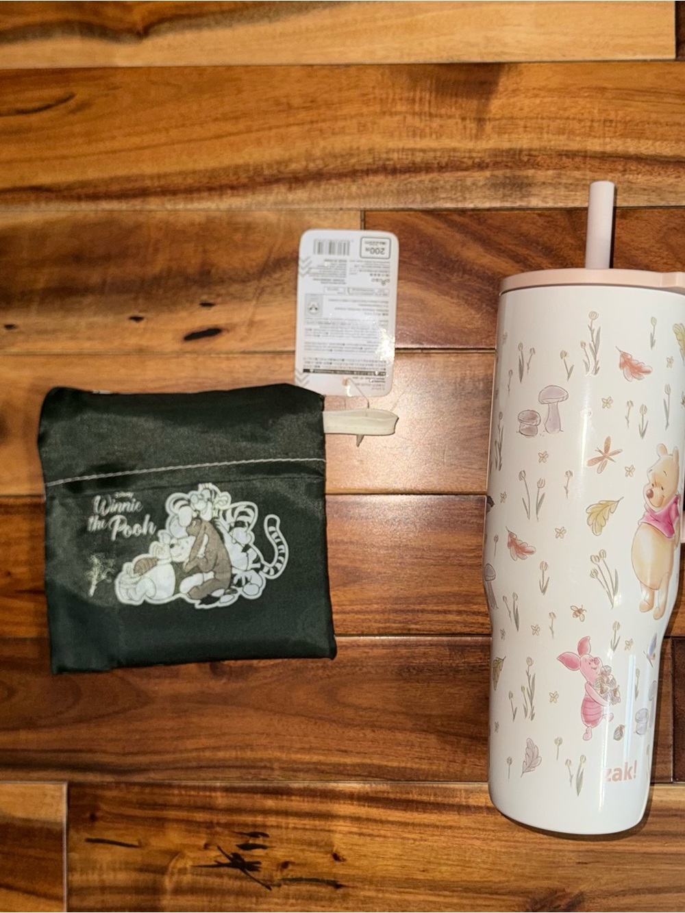 Winnie the Pooh Foldable Tote Bag with Floral ZAK Travel Tumbler